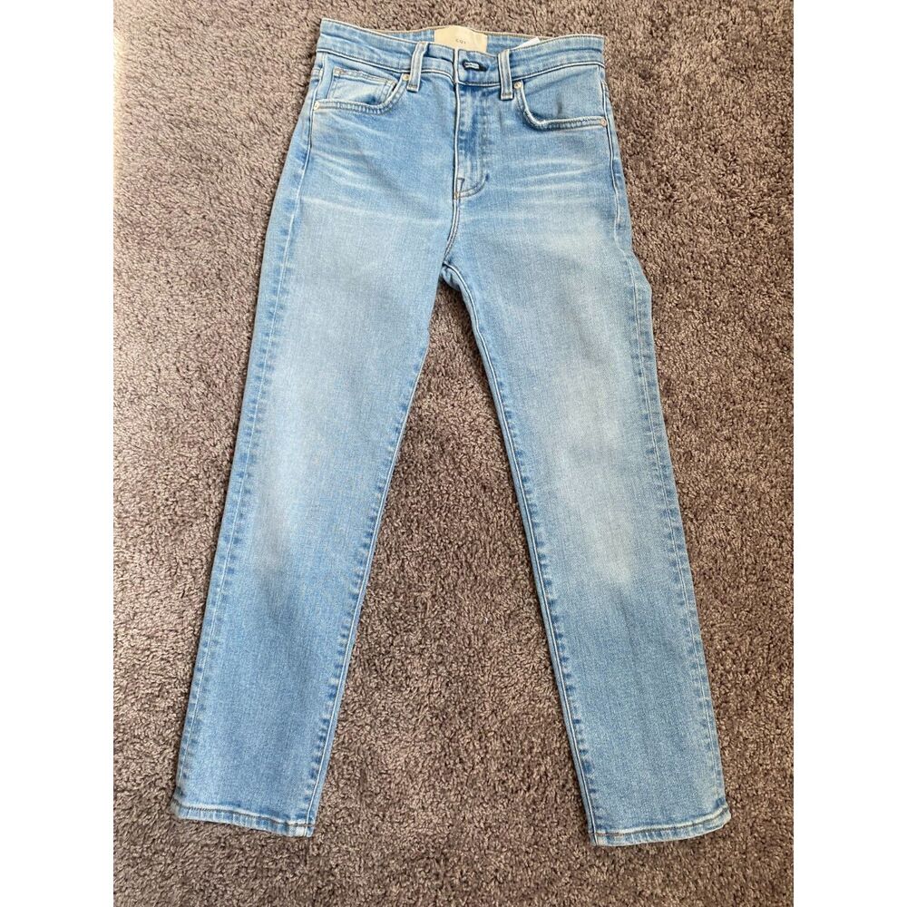 CQY Light Wash High Rise Classic Denim Jeans Size 25 - Picture 2 of 7